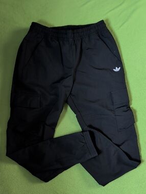 adidas Black Cargo Jogger Pants Medium Size